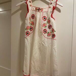 Sunuva Girls Floral Embroidered Kids Sun Dress